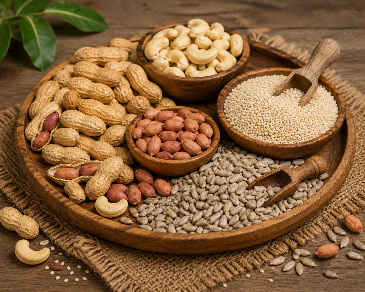 Sesame, Sunflower, Groundnuts & Cashewnuts